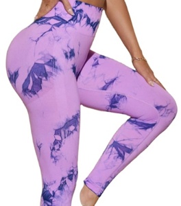 2024 nouvelles femmes cravate teinture imprimé Yoga Leggings sport respirant vêtements de sport collants d'entraînement sans couture femmes - Product Image 2