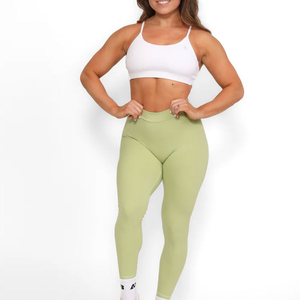 Nuevos pantalones de Yoga sin costuras de cintura alta para levantar glúteos, mallas deportivas transpirables con hilo, pantalones de Fitness al por mayor de alta calidad - Product Image 4