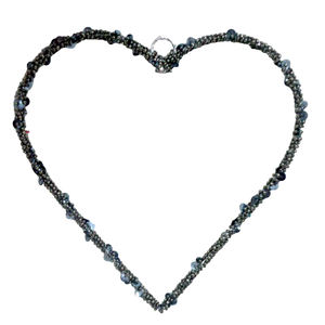 Fait à la main en vrac forme de coeur fer/perles noël suspendus ornement nickelé pour la maison vacances décoration de noël - Product Image 6