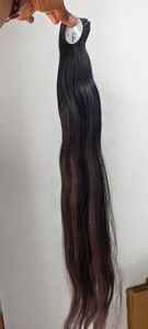 Extensiones de cabello Remy recto de color natural de un solo donante Cabello indio Paquetes crudos Cabello humano de alta calidad - Product Image 3