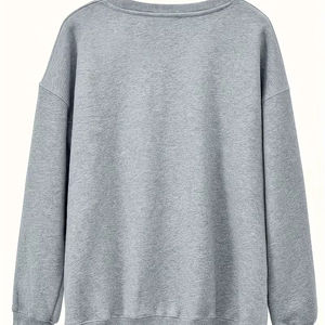 เสื้อฮู้ดแบบสวมศีรษะของผู้ชายเสื้อสเวตเชิ้ตผ้าฝ้าย100% ฤดูใบไม้ร่วงทรงหลวมพิมพ์โลโก้ถักวอร์มสไตล์ - Product Image 1