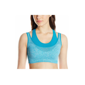 Soutien-gorge de sport à panneau en maille pour femmes avec filet respirant et style dos nageur pour les entraînements de gym, la course à pied et l'entraînement actif - Product Image 1