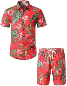 ชุดวอร์มผู้ชายแฟชั่นคุณภาพสูง ASE Two Pics Summer Casual ขายส่ง ผ้าคอร์ดูรอย 100% คอตตอน แห้งเร็ว แขนสั้น - Product Image 1