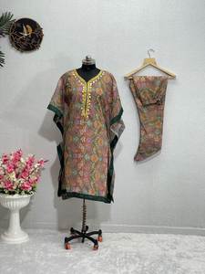 DEPORTE DE FIESTA DE DISEÑADOR IMPRESIÓN DIGITAL KAFTAN CON PENT - Product Image 5