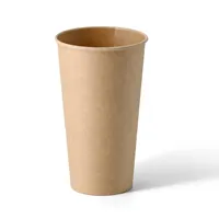 Gobelets en papier kraft à paroi simple de 500 ml (20 oz) Ø 90 mm, grande capacité, pour smoothies et boissons froides - 1000 pcs/carton