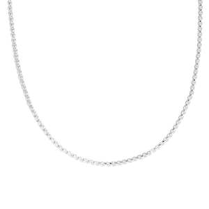 Cadenas de Plata de Ley 925 de Primera Calidad para Hombres y Niños, Chapadas en Oro de 18K y Rodio, Estilo Figaro, Estilo Religioso, con Perla como Piedra Principal - Product Image 1