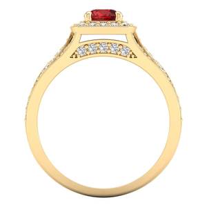 Bague REYES luxueuse en argent sterling 925 avec moissanite certifiée GRA et pierre précieuse grenat pour femmes, bagues personnalisées avec pierre de naissance - Product Image 4