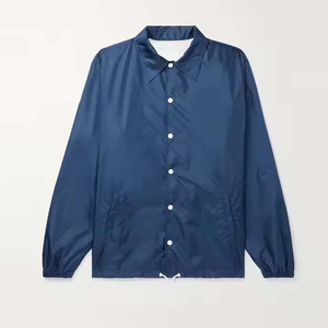 เสื้อแจ็คเก็ตผ้าใบกันน้ำระบายอากาศได้ดีสำหรับผู้ชายเสื้อโค้ชเสื้อแจ็คเก็ตผ้าแคนวาสเคลือบตามสั่ง - Product Image 1