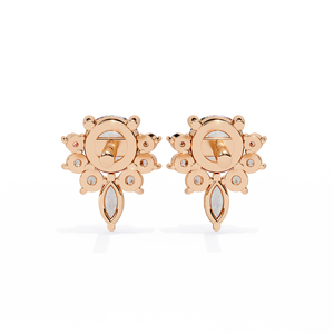 Boucles d'oreilles en or 18 carats avec diamants de laboratoire pour femmes, design unique, fiançailles, mariage, bijoux fins, certifiés IGI, luxe, premium, élégants - Product Image 4