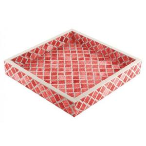 Plateau/support de service en résine incrustée d'os élégant fait à la main dernier décor à la maison pour les mariages pâtes hamburgers service de thé de restauration rapide - Product Image 5