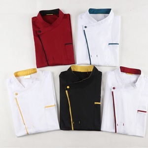 Uniforme de Chef unisexe à manches courtes, manteaux en tissu respirant, prix de gros - Product Image 2