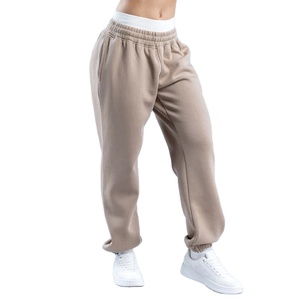 Pantalones de chándal de mujer de cintura alta estilo Joggers todos los días esenciales cintura elástica con bandas y tobillos acanalados - Product Image 1