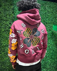 Custom Logo <b>Vintage</b> Acid Wash <b>Oversized</b> Full Zip Hoodie Unisex Winter Streetwear Heavyweight 100% Cotton fleece <b>sweatshirts</b> - Product Image 4