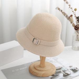 หมวกถักไหมพรมสำหรับผู้หญิงหมวกกันแดดอเนกประสงค์หลากสีสำหรับฤดูใบไม้ร่วงฤดูหนาวผ้าแคชเมียร์ขนมิงค์เทียมสีพื้น - Product Image 4