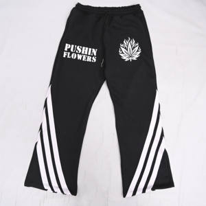 Pantalon large brodé personnalisé évasé Joggers Vintage Running surdimensionné Baggy réfléchissant coupe-vent pantalon respirant - Product Image 1