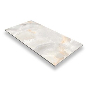 Carreau de sol en porcelaine émaillée polie de 600x1200mm Carreaux de sol en dalle émaillée aspect marbre avec traitement de surface brillant - Product Image 4