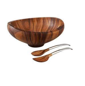 Vente en gros de bol à salade en bois d'acacia bol à pâte en bois pour riz sauce de poisson servant de salade mixte de fête - Product Image 4