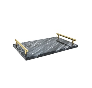 Plateau de service en pierre blanche de haute qualité pour la décoration de la maison et la décoration de centre de table de mariage, plateau de service alimentaire décoratif. - Product Image 4
