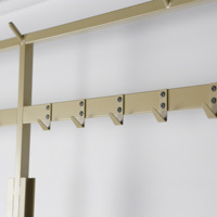 LBN Meuble de rangement multifonctionnel en acier inoxydable empilable avec porte-chaussures et armoire intégrée pour entrée et salle de bain