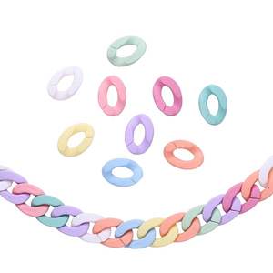 Chaîne au style artistique pour ensembles de bijoux créatifs, chaîne à maillons en résine pour des styles d'accessoires vibrants, chaîne adaptée aux styles uniques - Product Image 1