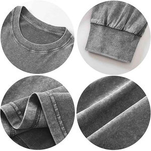 Sweat-shirts vintage à col rond pour homme, lavés à l'acide, 380 GSM, design boutonné, délavés, streetwear basiques, hiver - Product Image 5