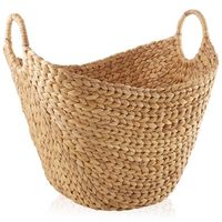 Panier de rangement multifonctionnel en jacinthe d'eau naturelle fait main, durable, vintage, rustique, du Vietnam, pour la lessive - Vente en gros à prix abordable
