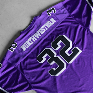 Vente en gros de design personnalisé entièrement sublimation imprimé culture surdimensionnée football américain rétro maille maillot style streetwear - Product Image 4