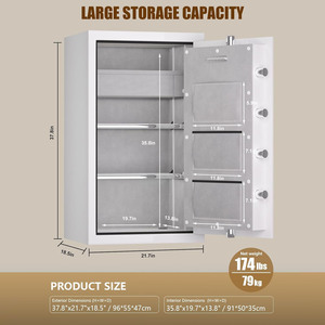 Caja Fuerte para el Hogar TIGERKING de 8.78 Pies Cúbicos, Resistente al Fuego y al Agua, con Cerradura Digital, Gabinete de Acero para Joyas con Cajón y Estantes - Product Image 4