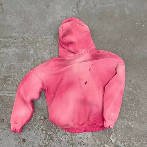 Sweat à capuche unisexe oversize avec fermeture éclair et double épaisseur pour hommes, effet soleil, délavé, délavé, vintage - Product Image 5