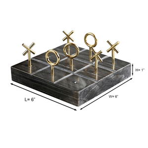 Mármol con metal XO acabado dorado Tic-Tac-Toe Juego mejor diseño con la mejor calidad Tablero para niño de Target World - Product Image 6