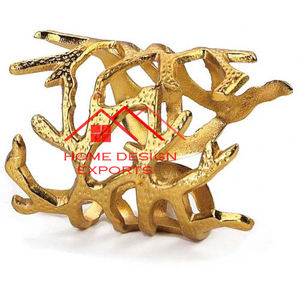 Rond de serviette en métal de conception personnalisée d'utilisation d'hôtel de mariage à la maison - Product Image 1