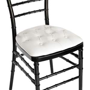 20 coussins et oreillers en vinyle blanc pour chaises de mariage Chiavari 20 pièces - Product Image 4