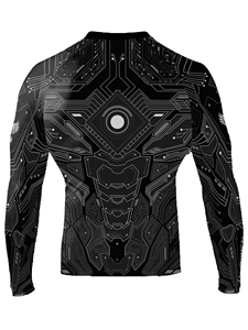 Custom <b>Printed</b> Men's Rash Guard Long Sleeve Compression Shirts Polyester UPF50+ Swim <b>Surfing</b> Rash Guard Shirts - Product Image 6