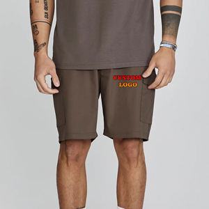 OEM/ODM 100% Cotton Twill <b>Short</b> Length <b>Shorts</b> For <b>Men</b> Custom Embriordery Logo Side <b>Cargo</b> Pockets Breathable Quick Dry <b>Shorts</b> - Product Image 1
