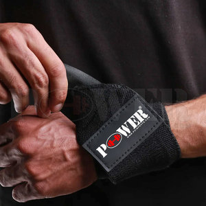 Weightlifting Powerlifting Fitness Safety <b>Wrist</b> Wraps Custom Logo Adjustable <b>Wrist</b> <b>Support</b> Wristband strap Brace with <b>Thumb</b> Loop - Product Image 5