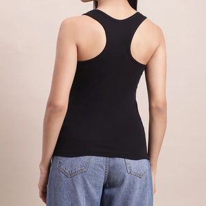 2025 OEM sans manches entièrement grande taille respirant débardeur prix de gros col rond femmes débardeur à vendre coton fibre de bambou - Product Image 2