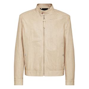 RIVIAN ATLANTIC Premium Python chaqueta de cuero en relieve para hombres nueva chaqueta de cuero de piel de serpiente invierno ODM/OEM suministro - Product Image 1