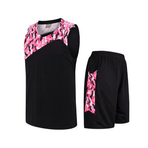 Ensembles d'uniformes de basket-ball d'été personnalisés de haute qualité 100% polyester à séchage rapide respirant sans manches avec impression de logo personnalisé - Product Image 5