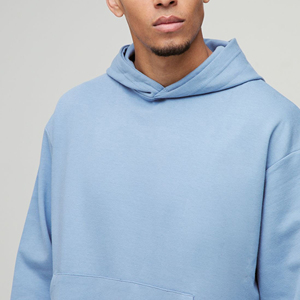 Sudadera con capucha bordada de invierno personalizada al por mayor para hombre 100% algodón de gran tamaño Boxy Fit cómodo hombro caído Hip Hop - Product Image 3