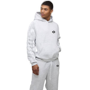 Conjunto de Sudadera con Capucha y Pantalones Deportivos de Felpa de Algodón Grueso, Interior Cepillado, Corte Holgado, Cintura con Cordón, Ropa Urbana para Pedidos al por Mayor OEM - Product Image 3