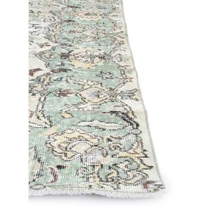 Handmade Vintage Green Wool <b>Rug</b> Large <b>Boho</b> Style Medallion Abstract Rectangle Pattern for Home Entryway Hallway-Pae-2853 - Product Image 4