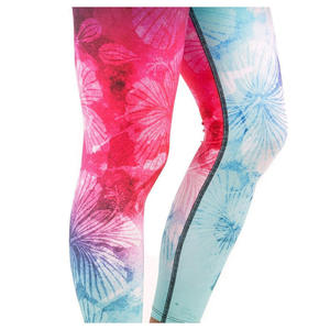 Mallas estampadas superiores de yoga para correr con cintura alta sublimación de diseñador personalizado, mallas de entrenamiento informales al por mayor para mujer - Product Image 4