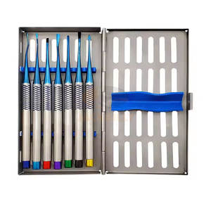 Ensemble d'instruments chirurgicaux d'implant dentaire manuel plaqué titane de 7 pièces Élévateurs de racine de luxation Extrudeuse d'os Acier inoxydable CE - Product Image 1