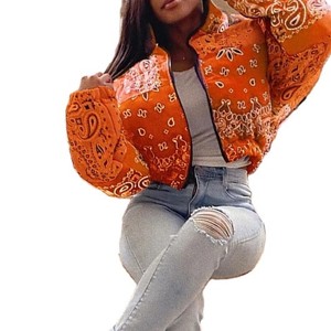 Personalizar sublimación impresa chaqueta de invierno de alta calidad al por mayor chaqueta Puffer Casual elegante Puffer chaqueta de las mujeres - Product Image 3