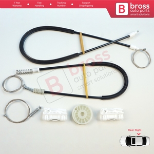 Kit de réparation de lève-vitre électrique BWR540, porte arrière droite pour Sharan MK1 7M Alhambra 7M 7V 1995-2010 Galaxy MK1 1995-2006 7M08394 - Product Image 2