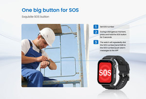 Montre connectée OEM à longue autonomie avec carte SIM pour la sécurité des travailleurs isolés en extérieur, suivi GPS LBS, montre L22, Relojes Inteligentes - Product Image 4