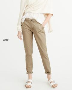 Pantalon Chino uni Slim Fit femmes été pantalon droit femme survêtement pantalon élastique sueur Chinos pantalon respirant - Product Image 1