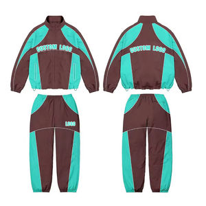 Ropa informal con estampado de algodón 100% personalizado, chándal cortavientos impermeable para exteriores, ropa de entrenamiento transpirable de talla grande para correr en invierno - Product Image 1