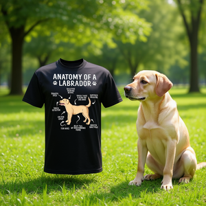 T-Shirt con Design Anatomico del Labrador Retriever per Amanti dei Cani, Prodotto Promozionale - Product Image 3