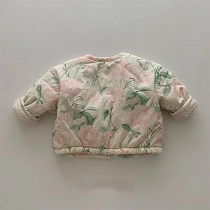 2024 invierno lindo Abrigo acolchado a cuadros rosa para niños niñas nueva chaqueta Parkas de punto chaqueta cálida para niña pequeña - Product Image 3